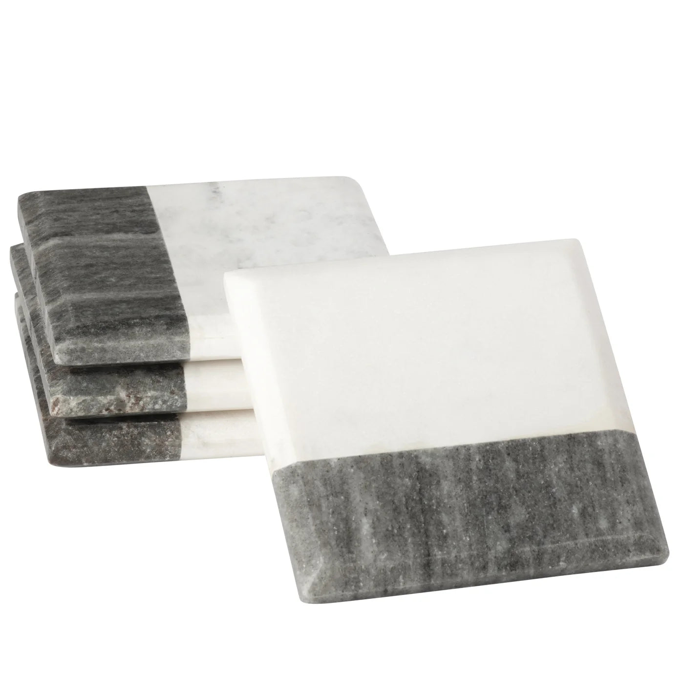 TORRE & TAGUS Marble Coaster - Square, Set/4