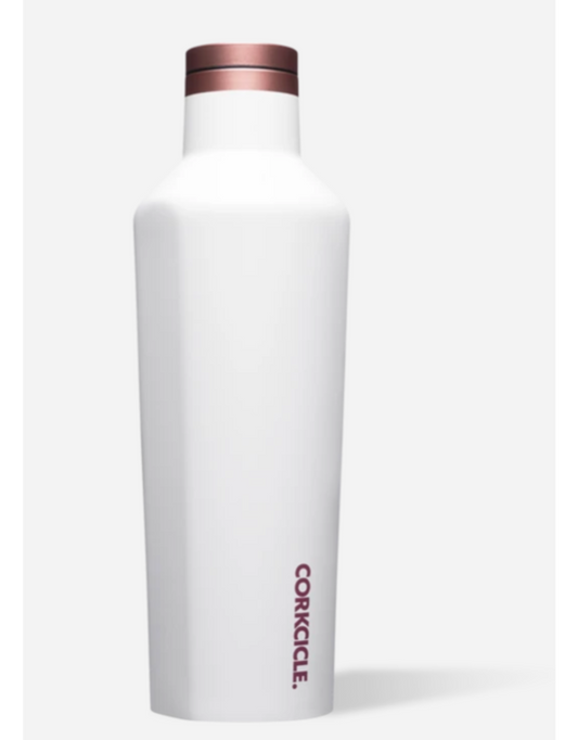 CORKCICLE Insulated Canteen - 16 oz, White Rose
