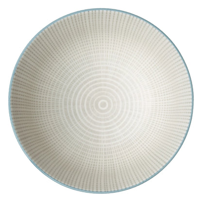 TORRE & TAGUS Kiri Porcelain Bowl - Grey & Blue, 56 oz