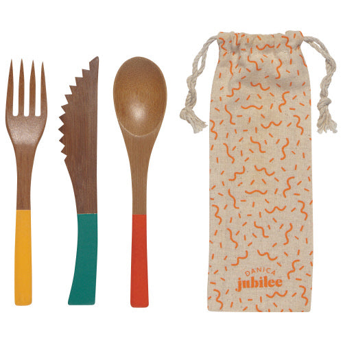 NOW DESIGNS On-The-Go Bamboo Cutlery Set