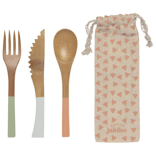 NOW DESIGNS On-The-Go Bamboo Cutlery Set